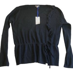 NWT Womens Tea N Rose Peplum Black Sweater Business/Sophisticated Size Small